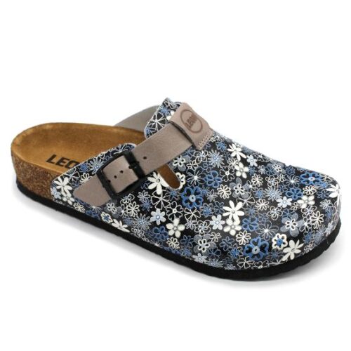 leon damen lederclogs-4250c-blau
