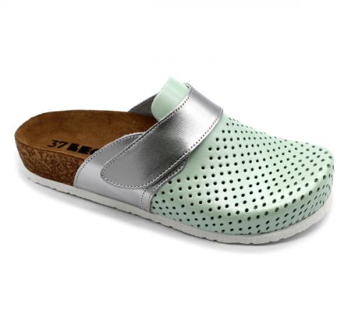 leon damen lederclogs-4251-grün