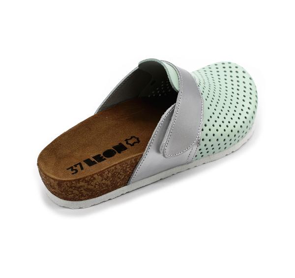 leon damen lederclogs-4251-grün1