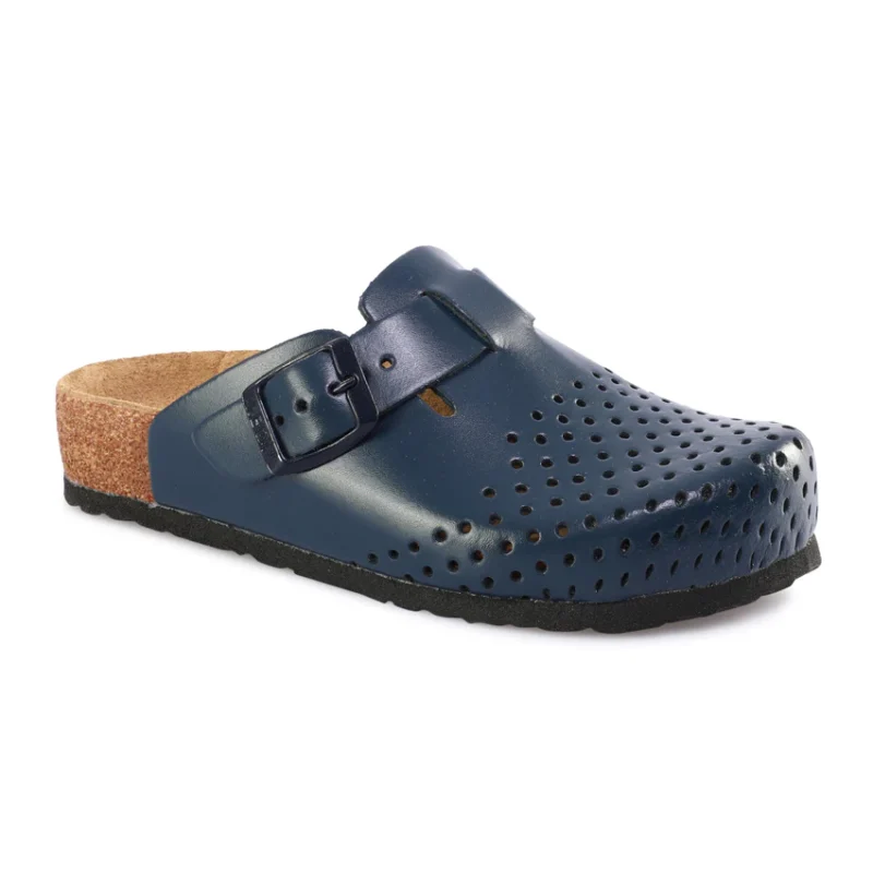 lederclogs fÜr kinder blau 4800 6