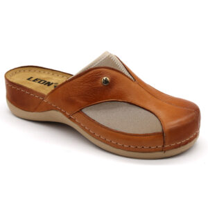 leon damen lederclogs-912-braun